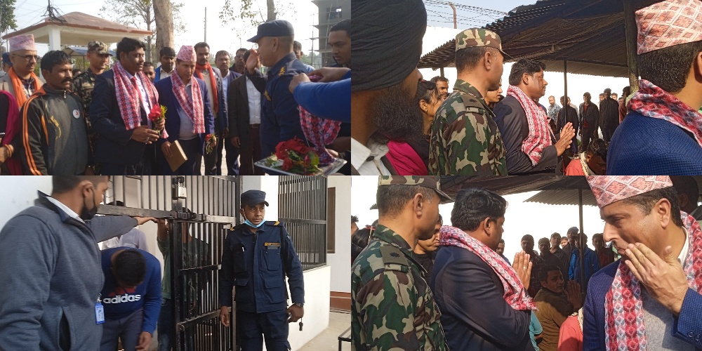 खानेपानी मन्त्री खानंद्वारा जिल्ला कारागार बर्दियाकाे अनुगमन