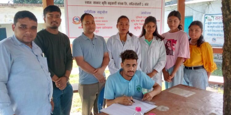 राप्ती सोनारी गाउँपालिका वडा नम्बर २ मा माटो परीक्षण शिविर सम्पन्न