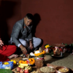 हनुमान ढोकास्थित दशैँ घरमा जमरा राखियो